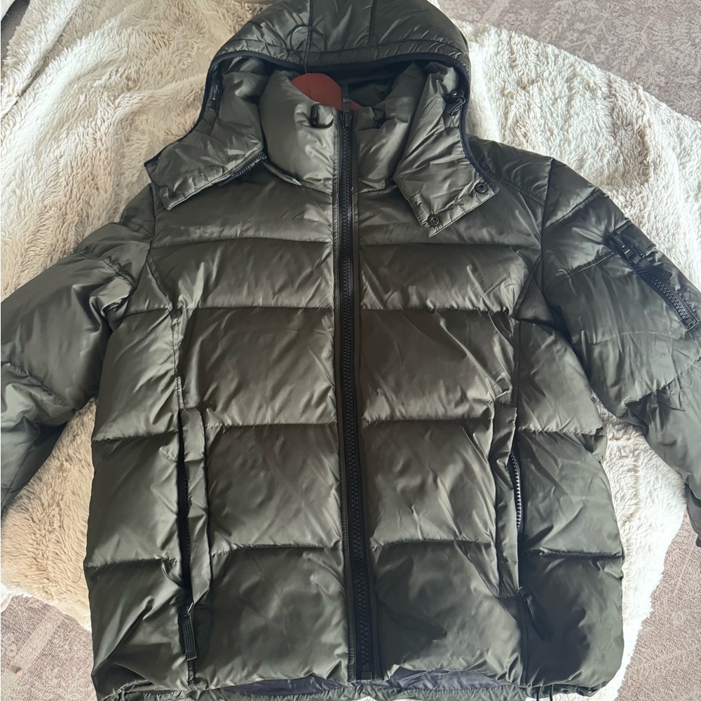 Men's Green Puffer Jacket